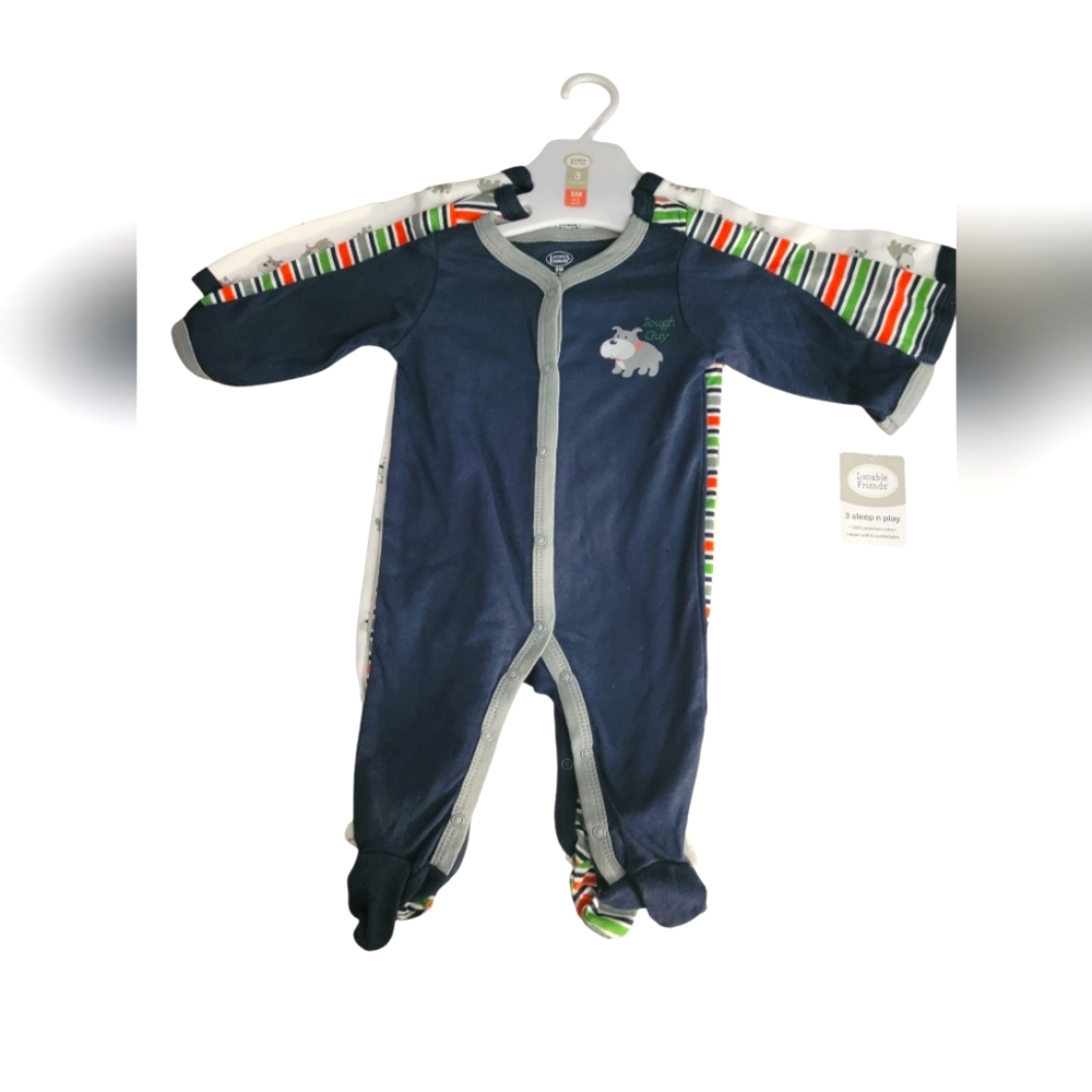 Luvable Friends Baby Boy Sleepers